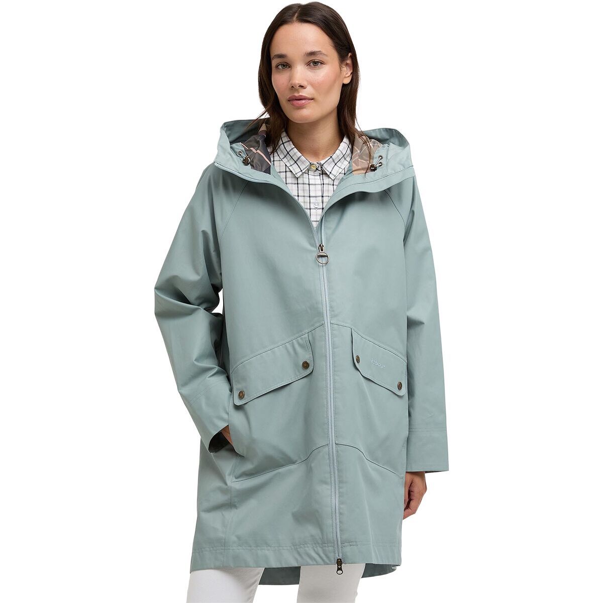 Barbour - Heron Waterproof Jacket - Blue Sage/Gardenia
