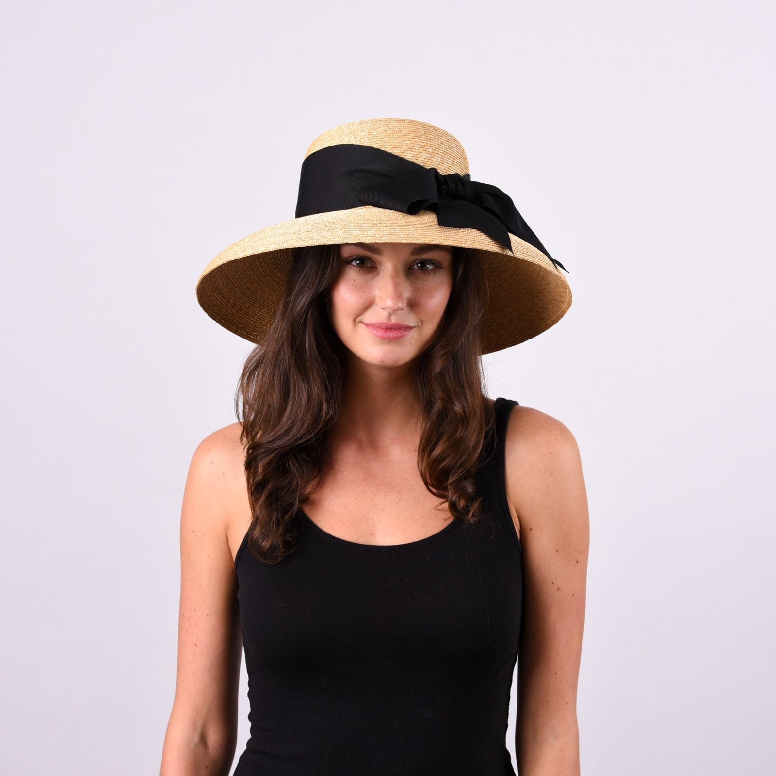 Peter Beaton Wauwinet Hat, Medium Brim - Leghorn Straw, Natural Underbrim