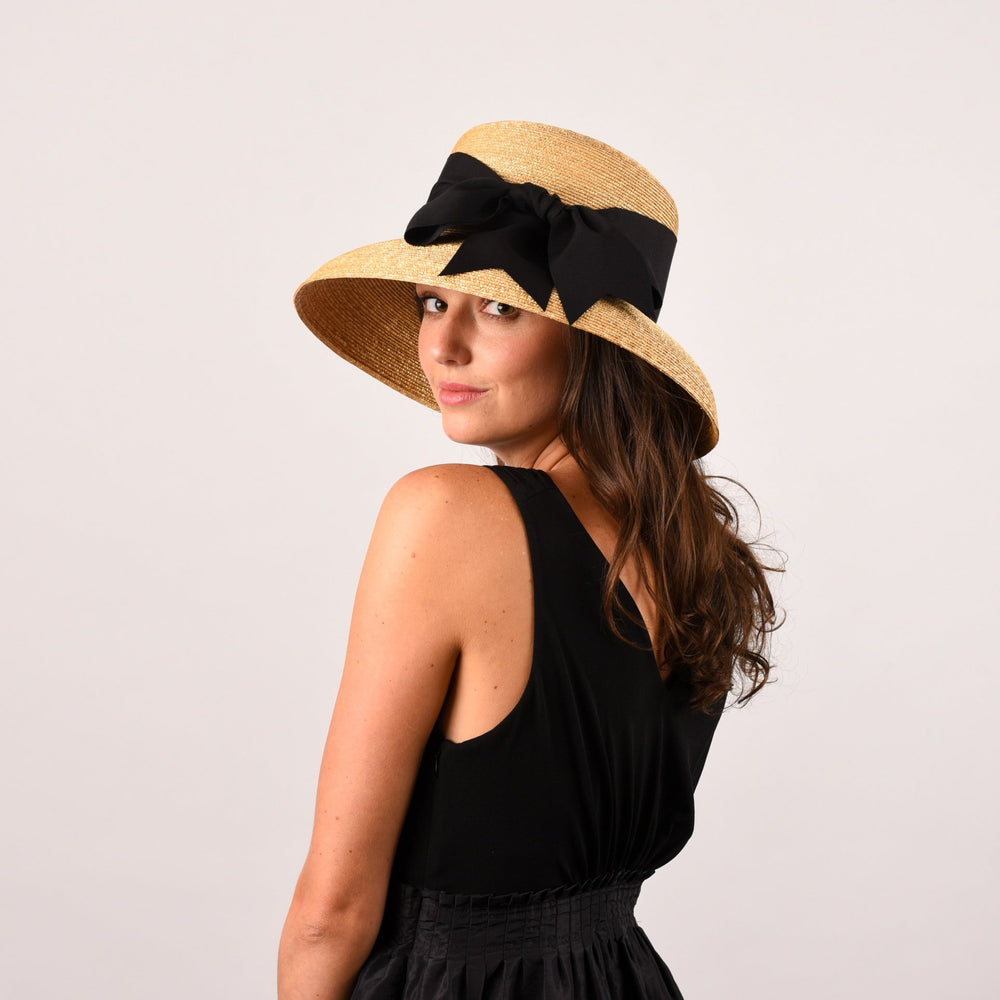 Peter Beaton Wauwinet Hat, Small Brim - Leghorn Straw, Natural Underbrim