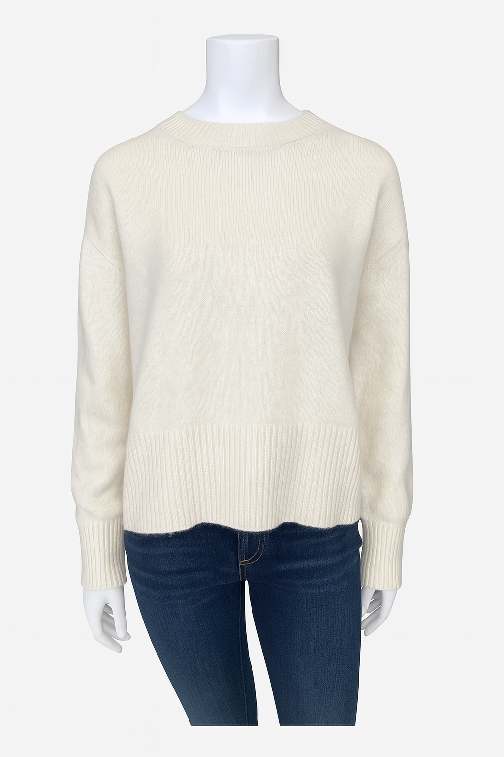 Cortland Park Perfect Day Crew Neck Sweater Snow White