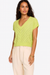 Brodie Cashmere Wispr Chevron Mix Stitch Tee Pastel Green