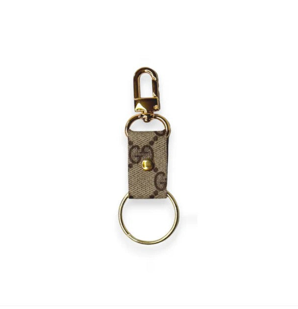 Beaudin Designs Clip Key Chain in Upcycled Gucci Canvas
