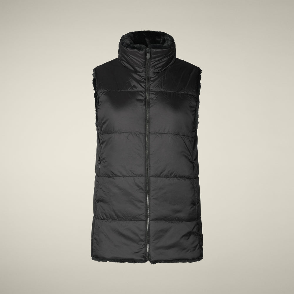 Save The Duck Nives Womens Reversible Vest Brown Black