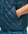 Brooks Brothers Water Repellent Diamond Quilted Vest Navy
