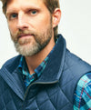 Brooks Brothers Water Repellent Diamond Quilted Vest Navy