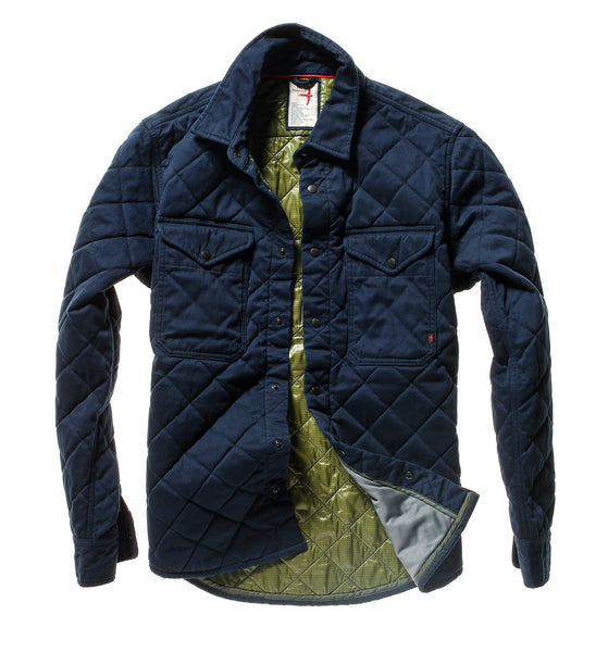 Relwen MOLESKIN TWILL SHIRT JKT-NAVY