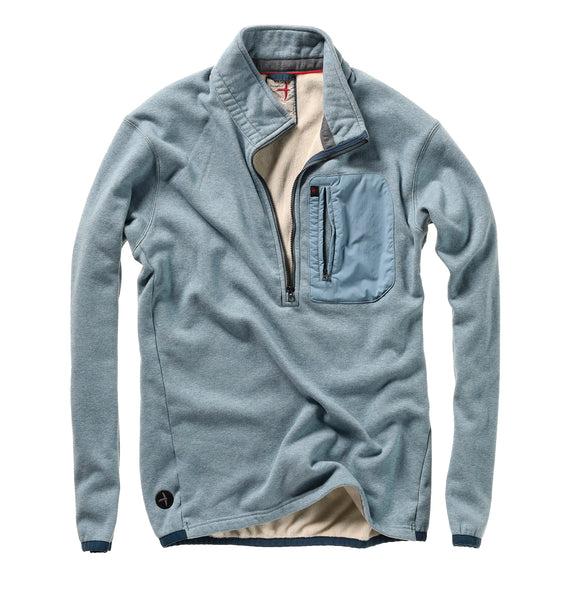 Relwen Micropile Half-Zip in Sky Blue Heather