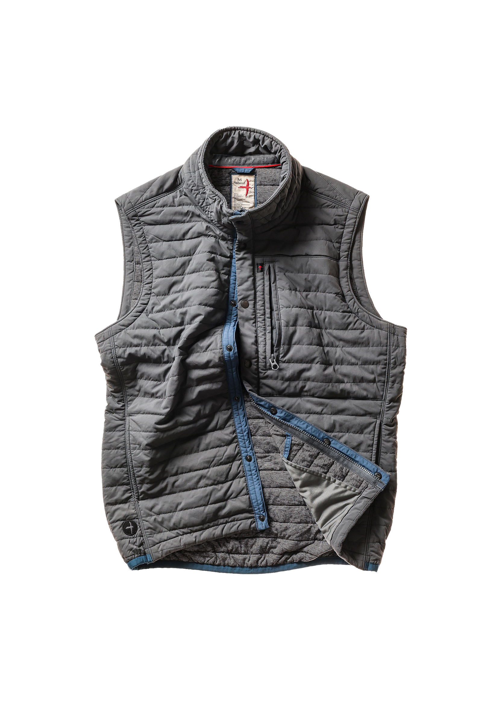 Relwen WINDZIP VEST CHARCOAL