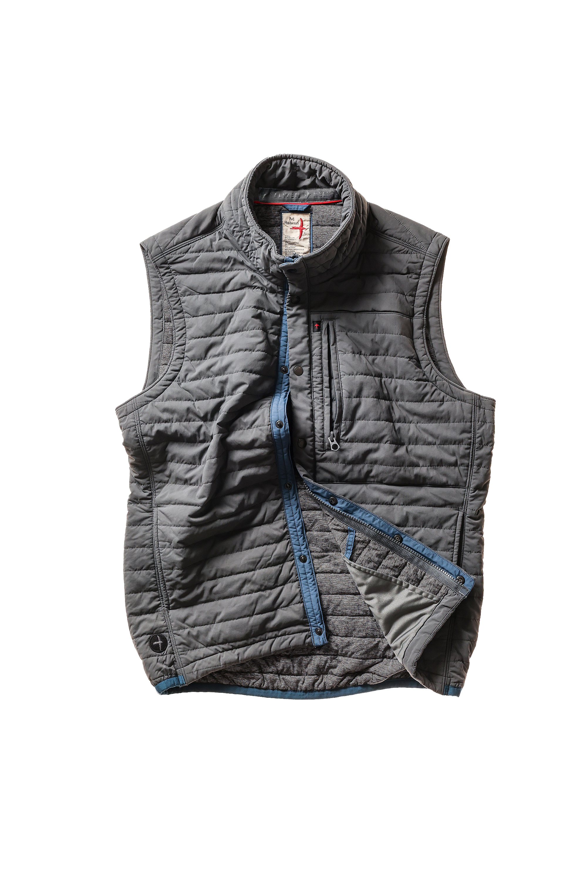 Relwen WINDZIP VEST CHARCOAL