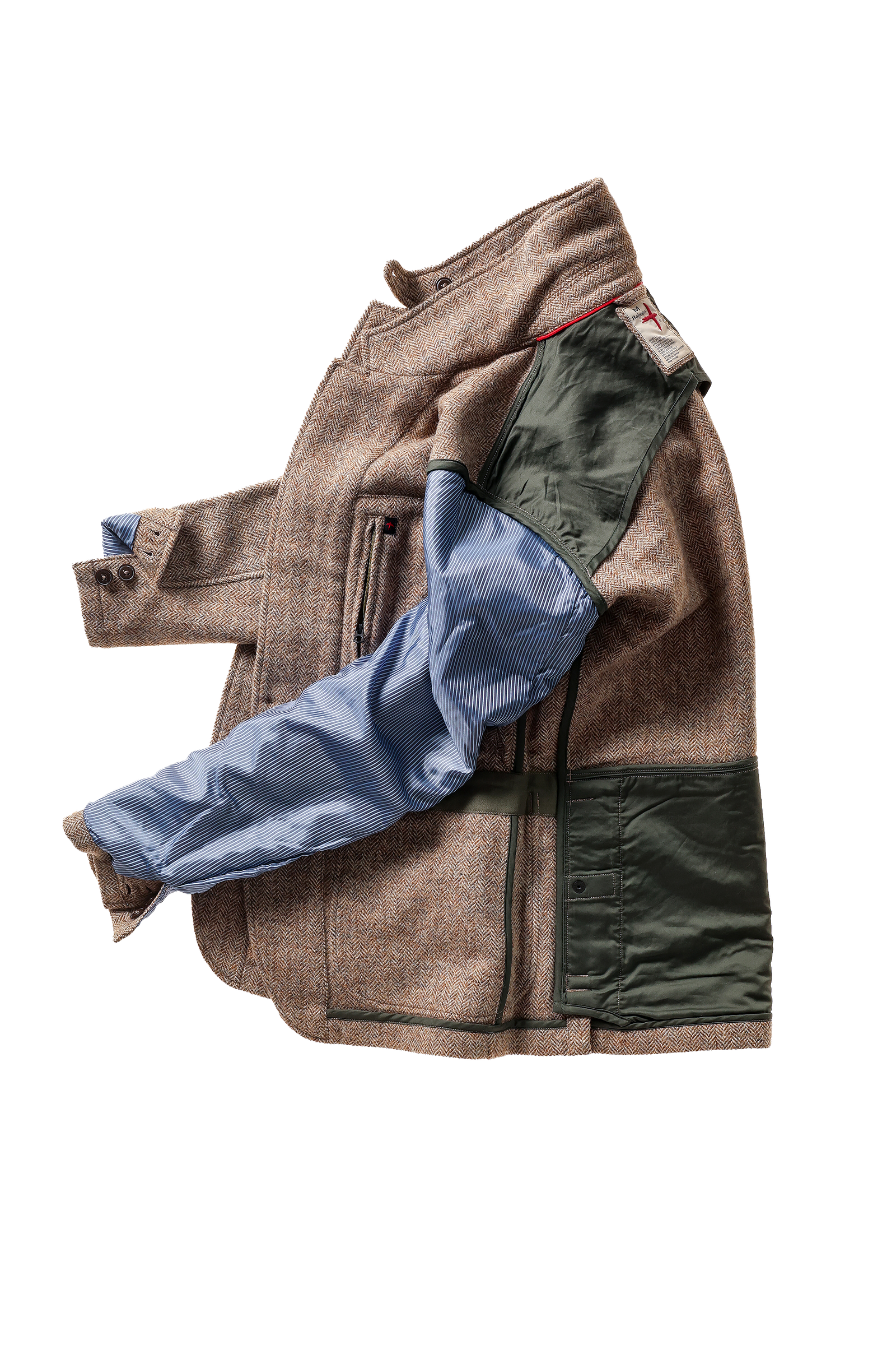 Relwen Heritage Trap Blazer Ash Brown Herringbone