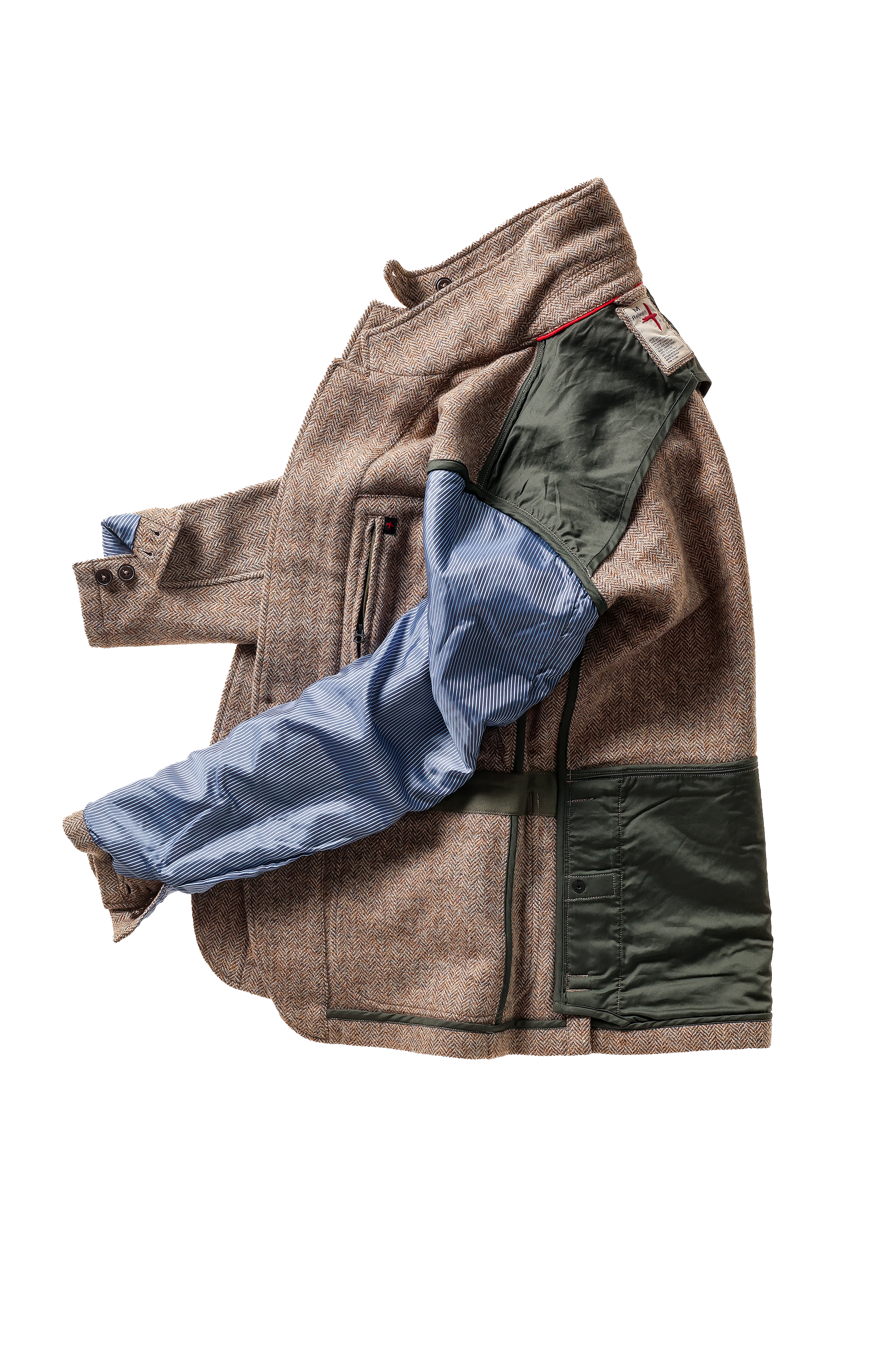 Relwen HERITAGE TRAP BLAZER ASH BROWN HERRINGBONE