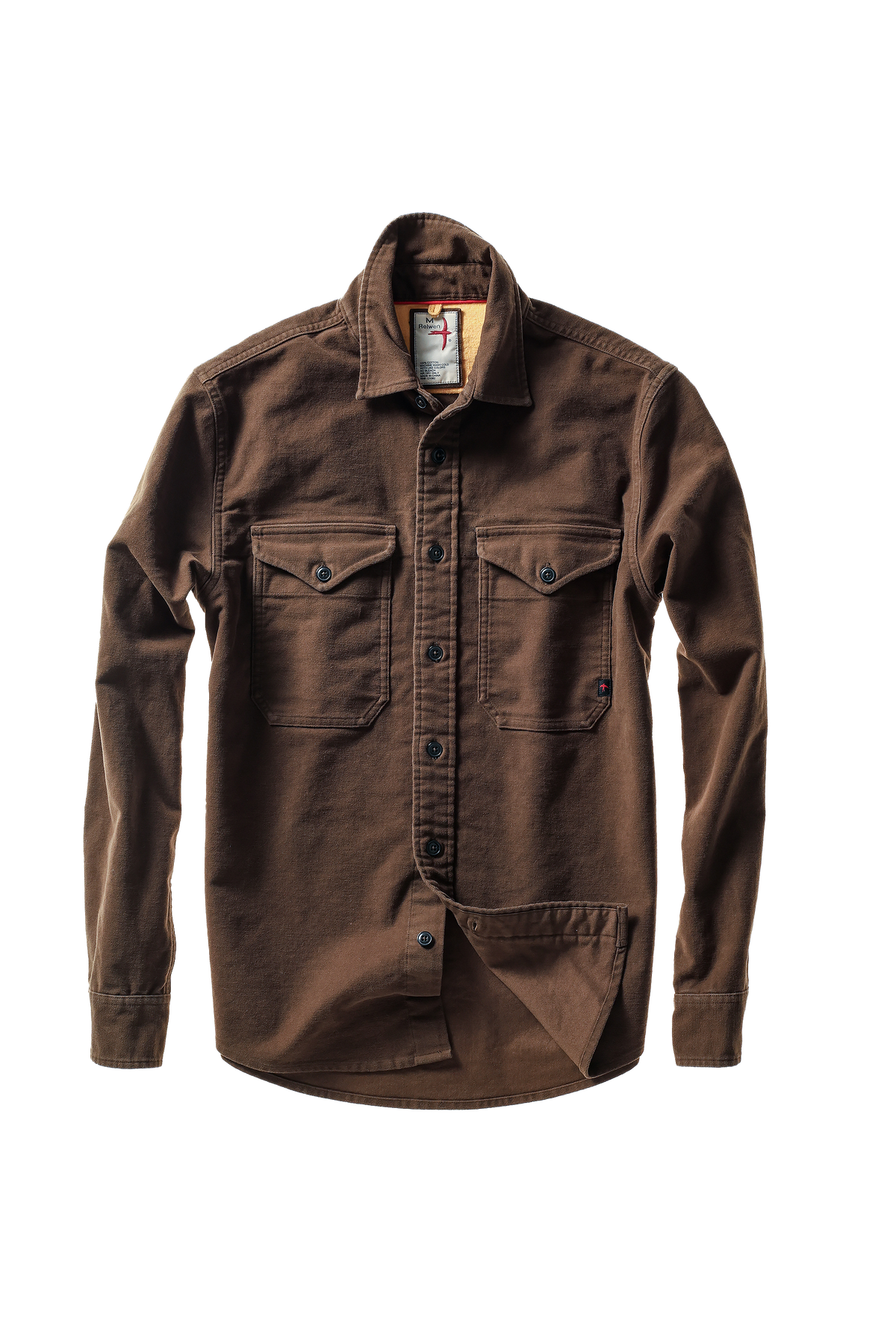 Relwen UTILITY WORKSHIRT COFFEE MOLESKIN