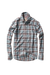 Relwen FLYWEIGHT FLANNEL SHIRT LT BLUE/BROWN PLAID