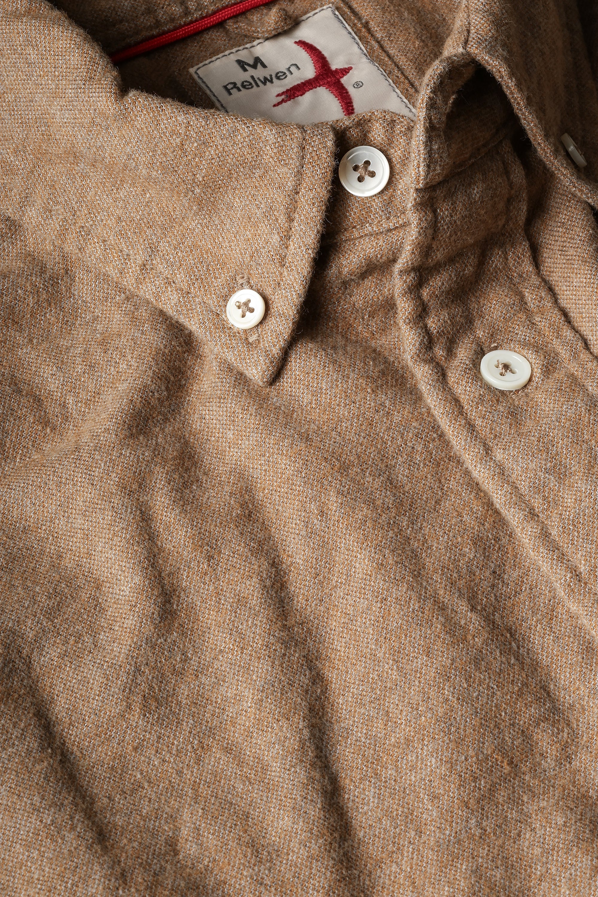 Relwen FLYWEIGHT FLANNEL SHIRT DK HONEY TWILL