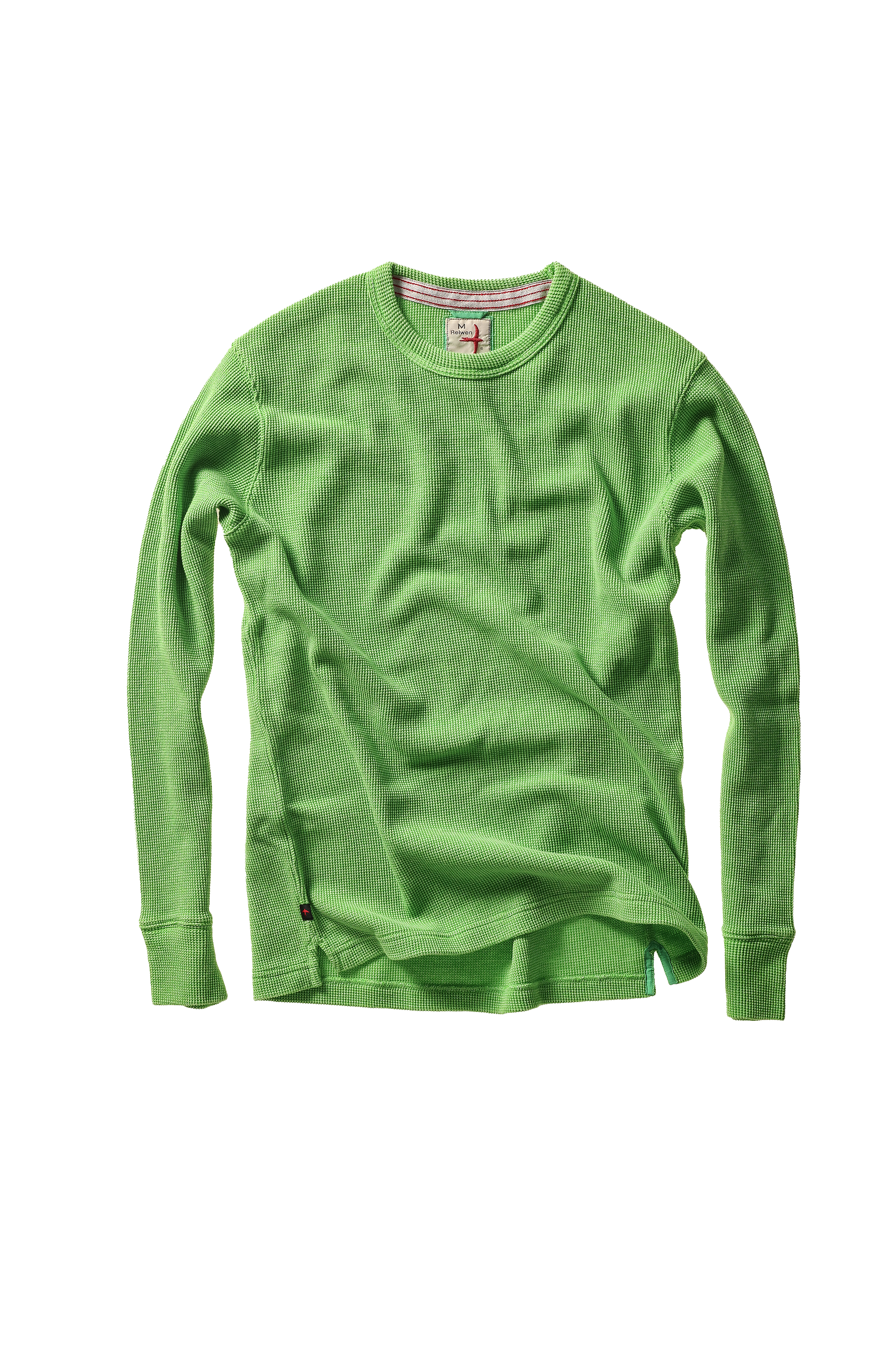 Relwen BI-WAFFLE CREWNECK SHIRT LAWN GREEN