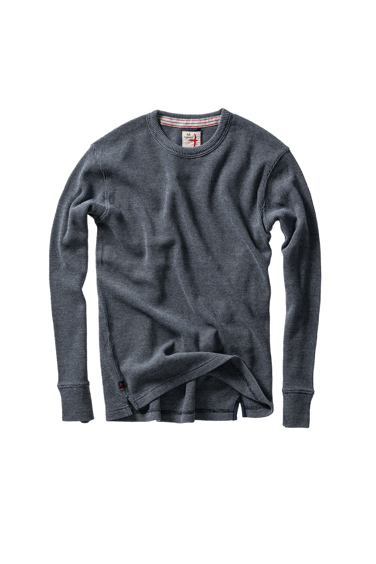 Relwen BI-WAFFLE CREWNECK SHIRT NAVY