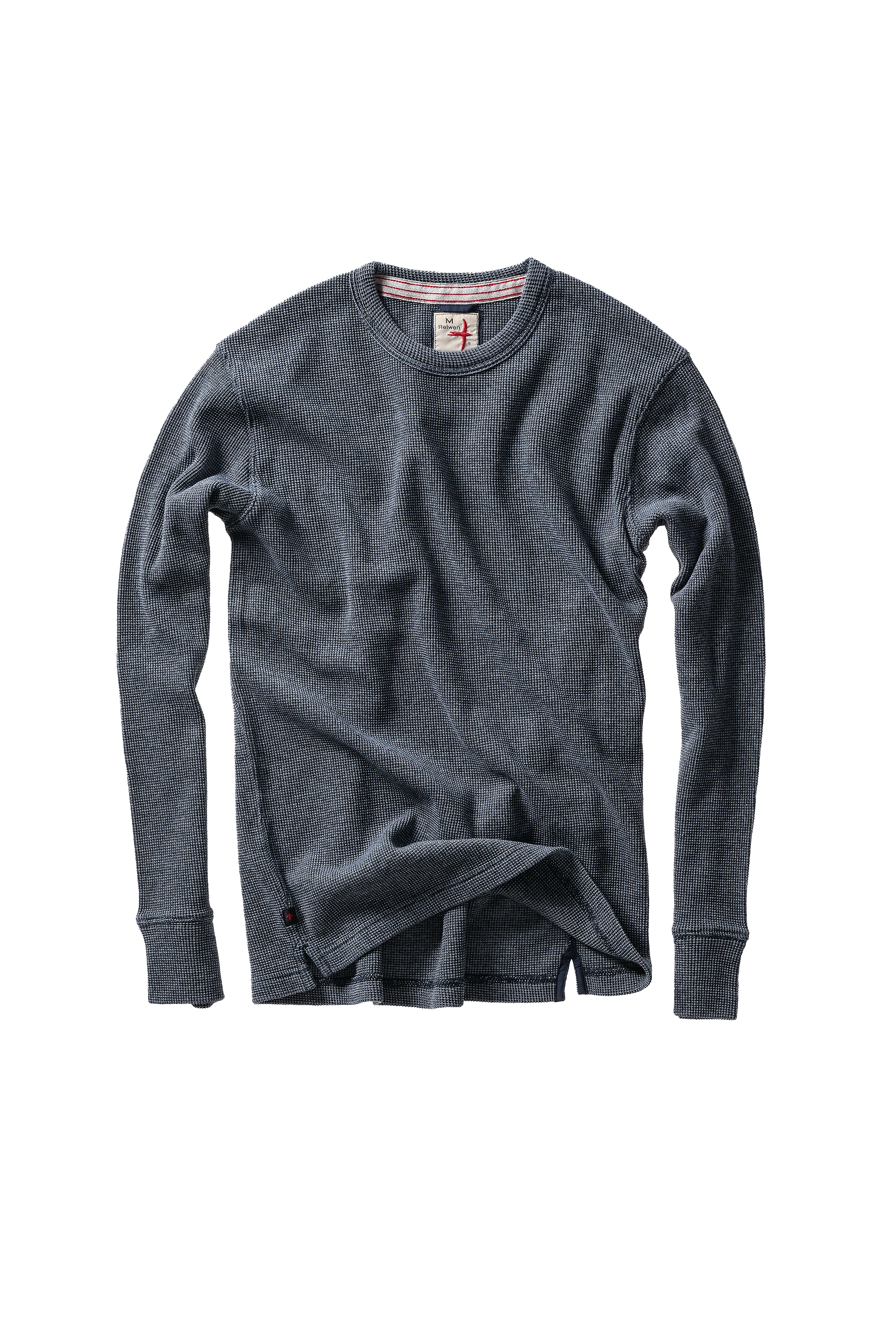 Relwen BI-WAFFLE CREWNECK SHIRT NAVY