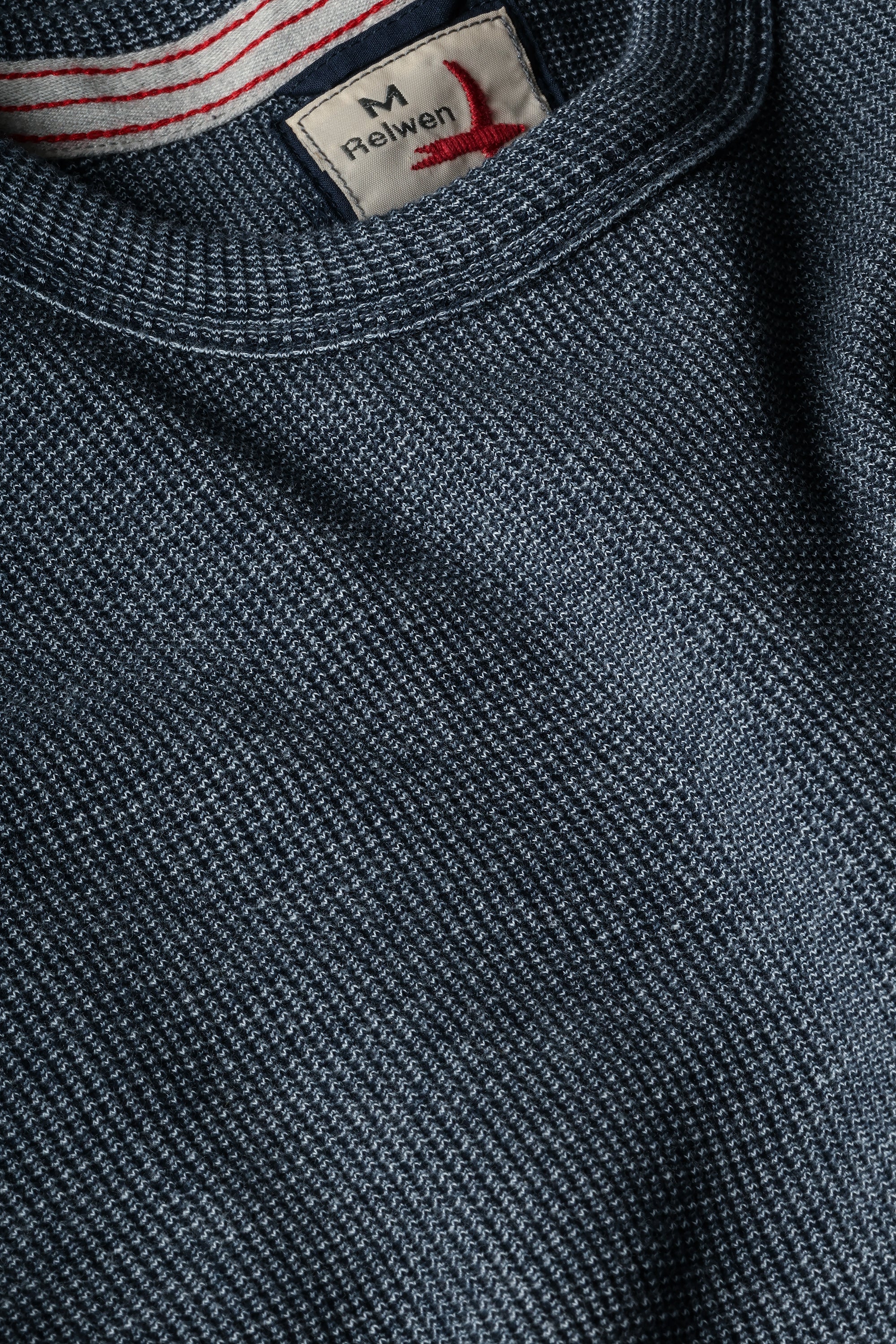Relwen BI-WAFFLE CREWNECK SHIRT NAVY