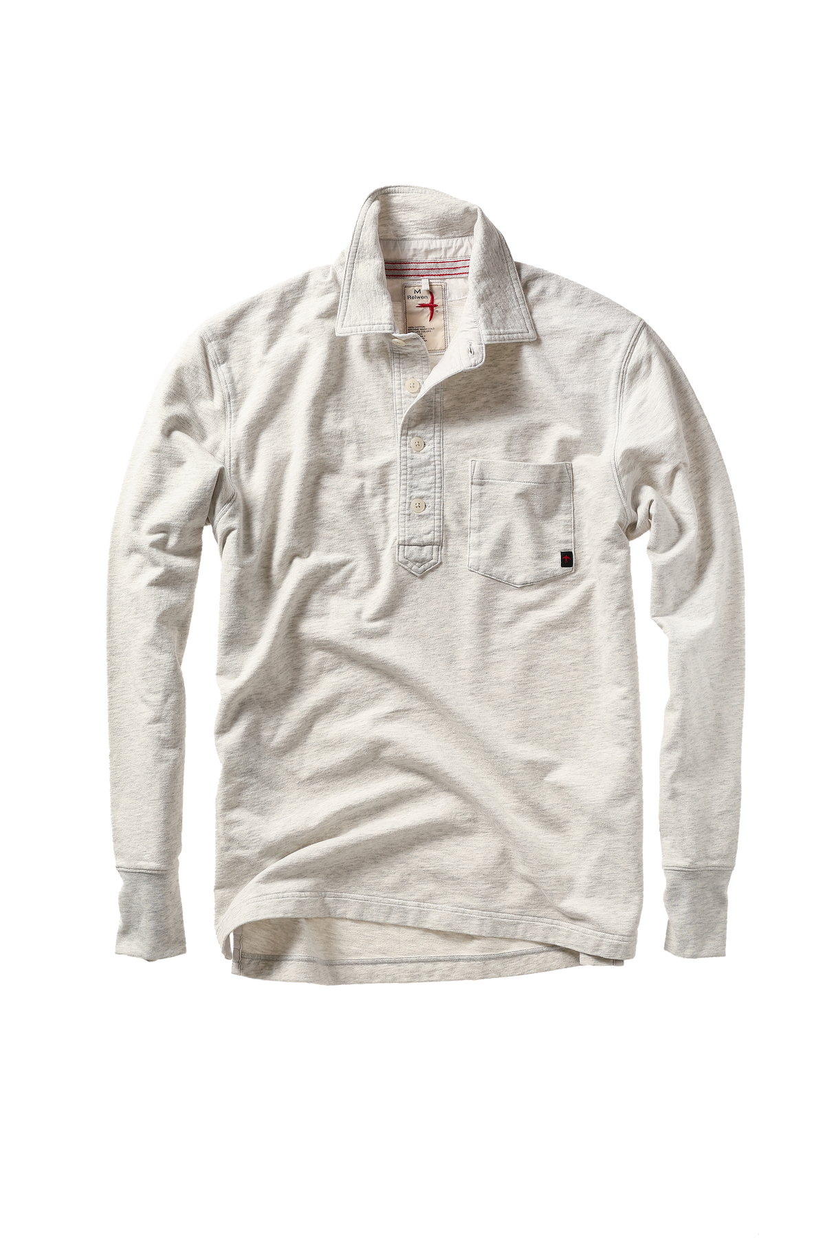 Relwen MARINER POLO SHIRT BONE HEATHER
