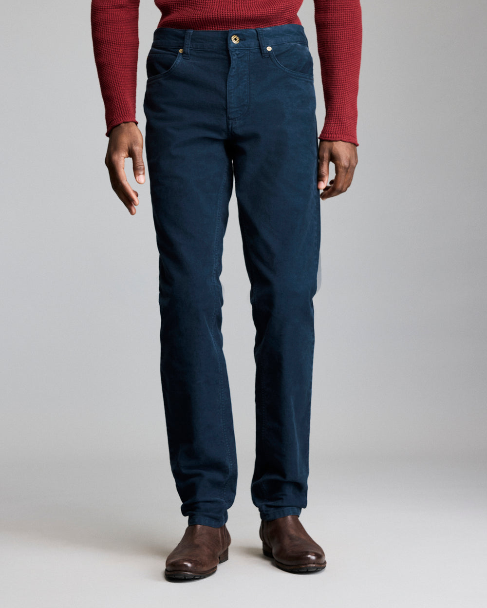 Billy Reid Moleskin Jean Pant-Carbon Blue