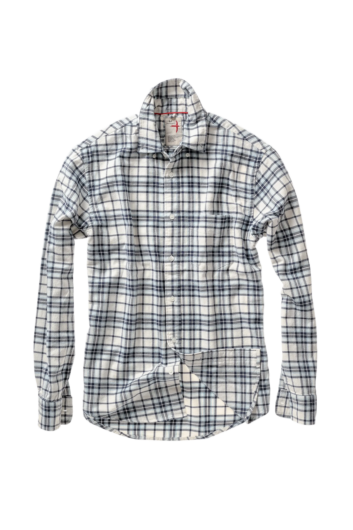 Relwen - Flyweight Flannel - White/Blue Plaid