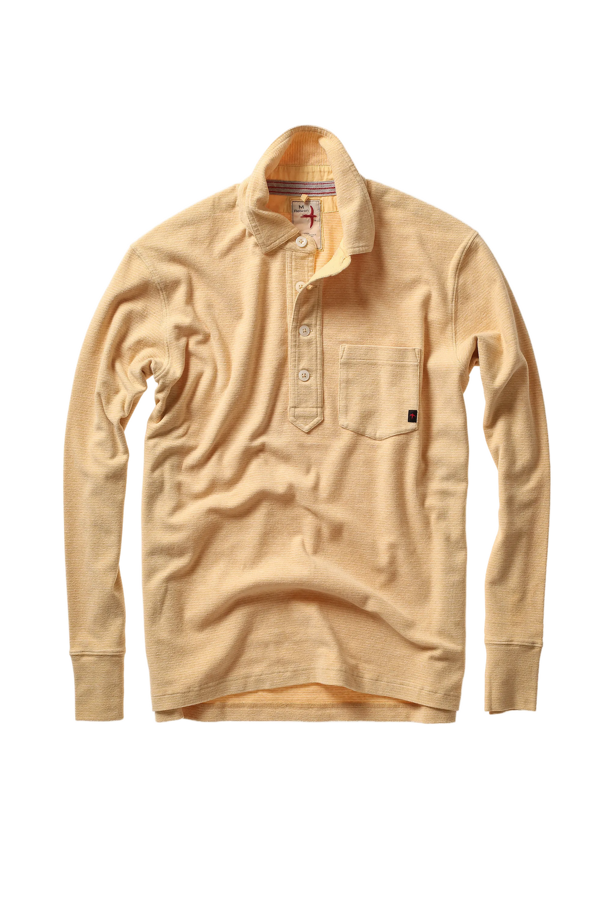 Relwen - Mariner Polo - Pale Yellow Stripe