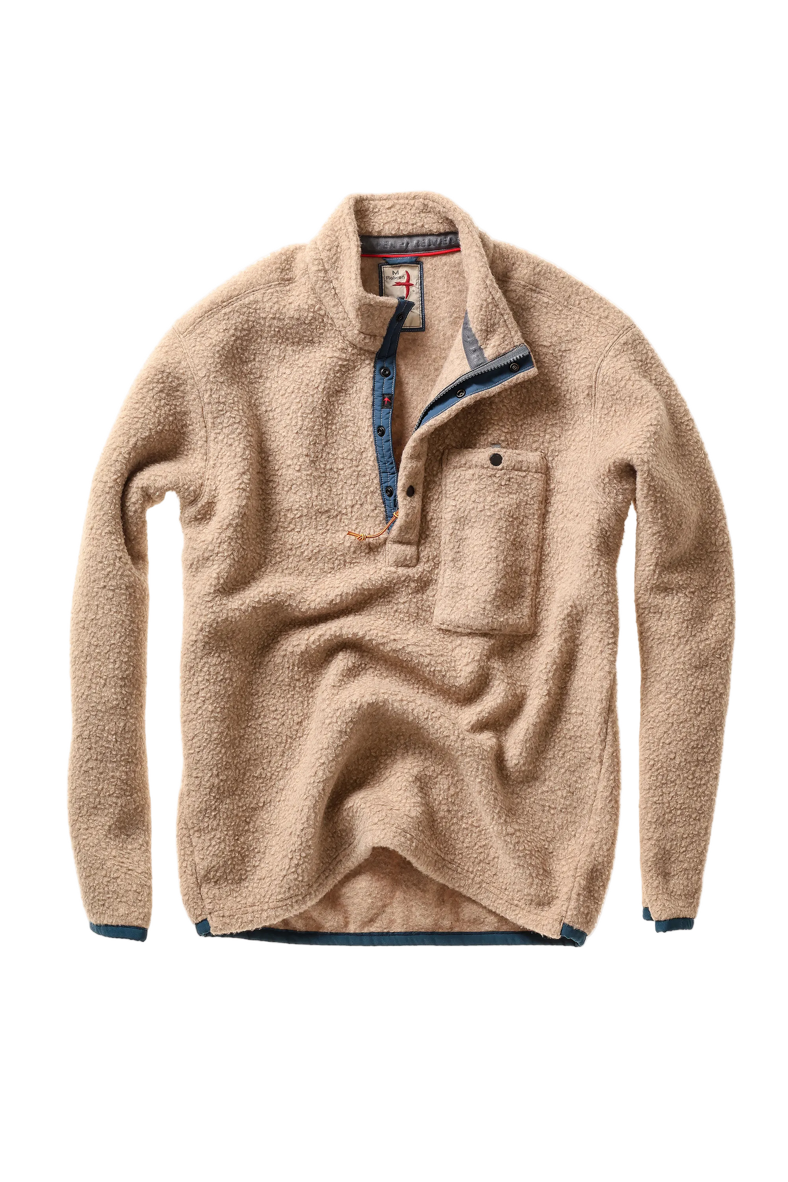 Relwen - Wooly Shag Snap-Zip - Dk Biscuit Hthr