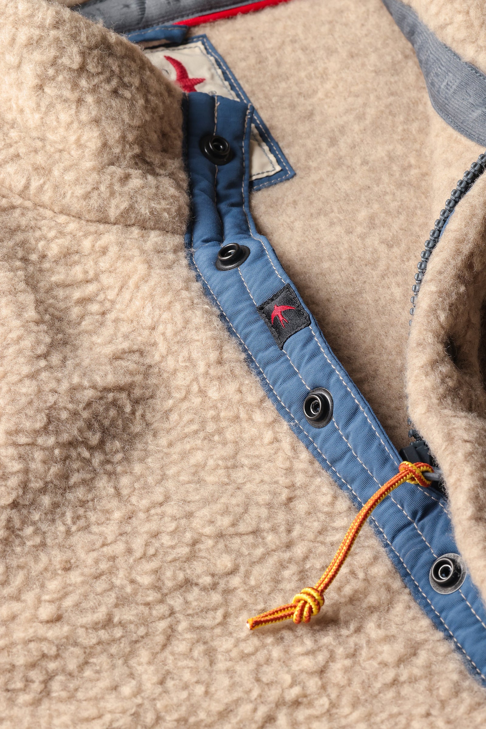 Relwen - Wooly Shag Snap-Zip - Dk Biscuit Hthr
