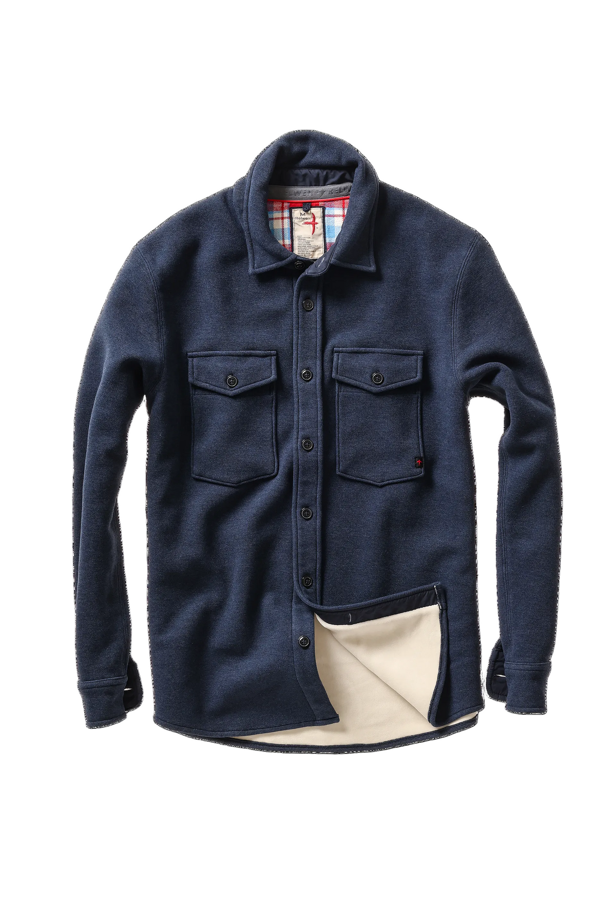 Relwen - Pique Fleece Workshirt - Brt Navy Hthr