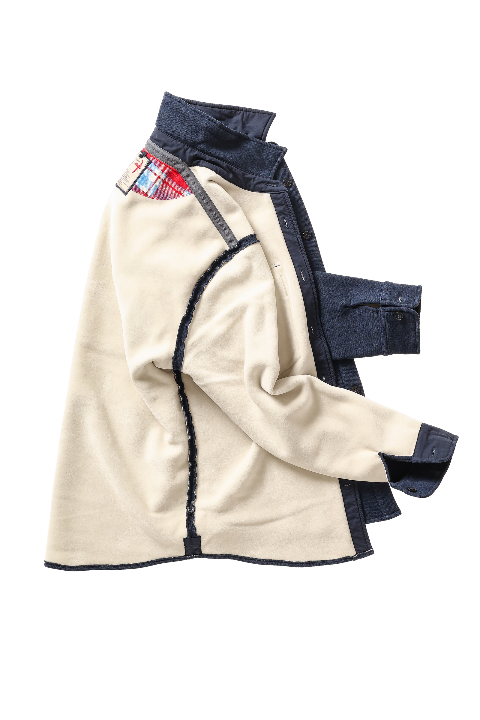 Relwen - Pique Fleece Workshirt - Brt Navy Hthr