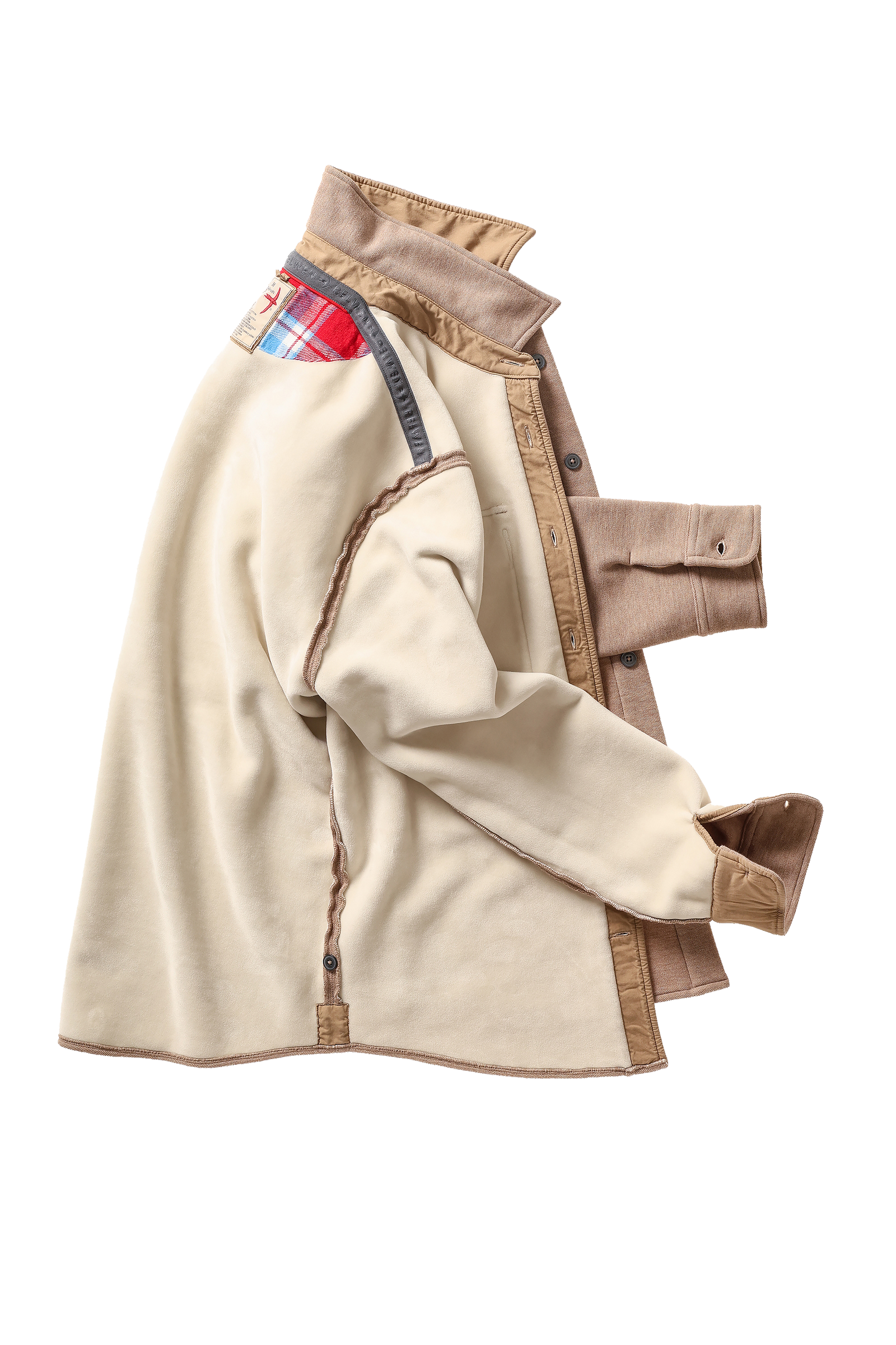 Relwen - Pique Fleece Workshirt - Camel Hthr