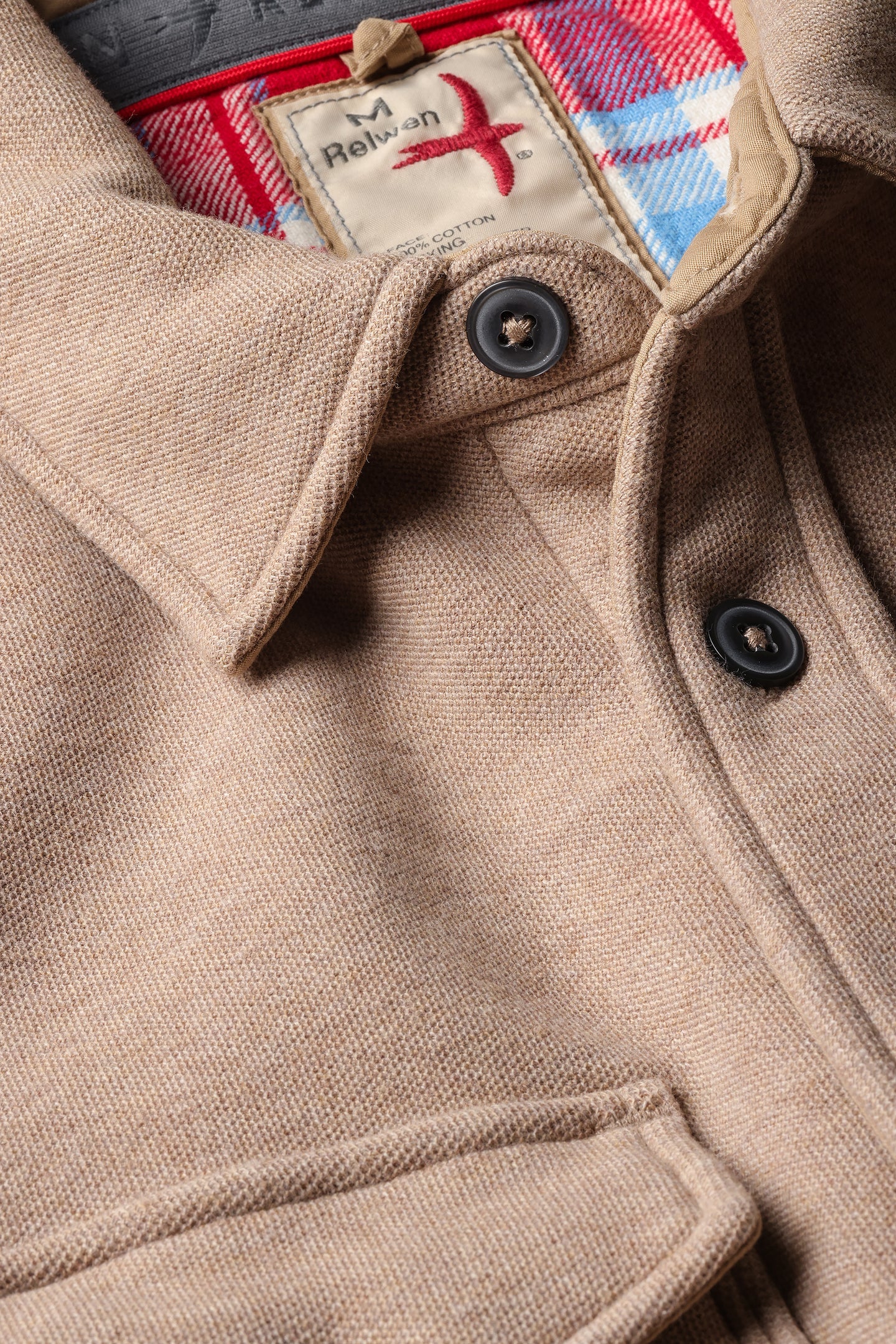 Relwen - Pique Fleece Workshirt - Camel Hthr