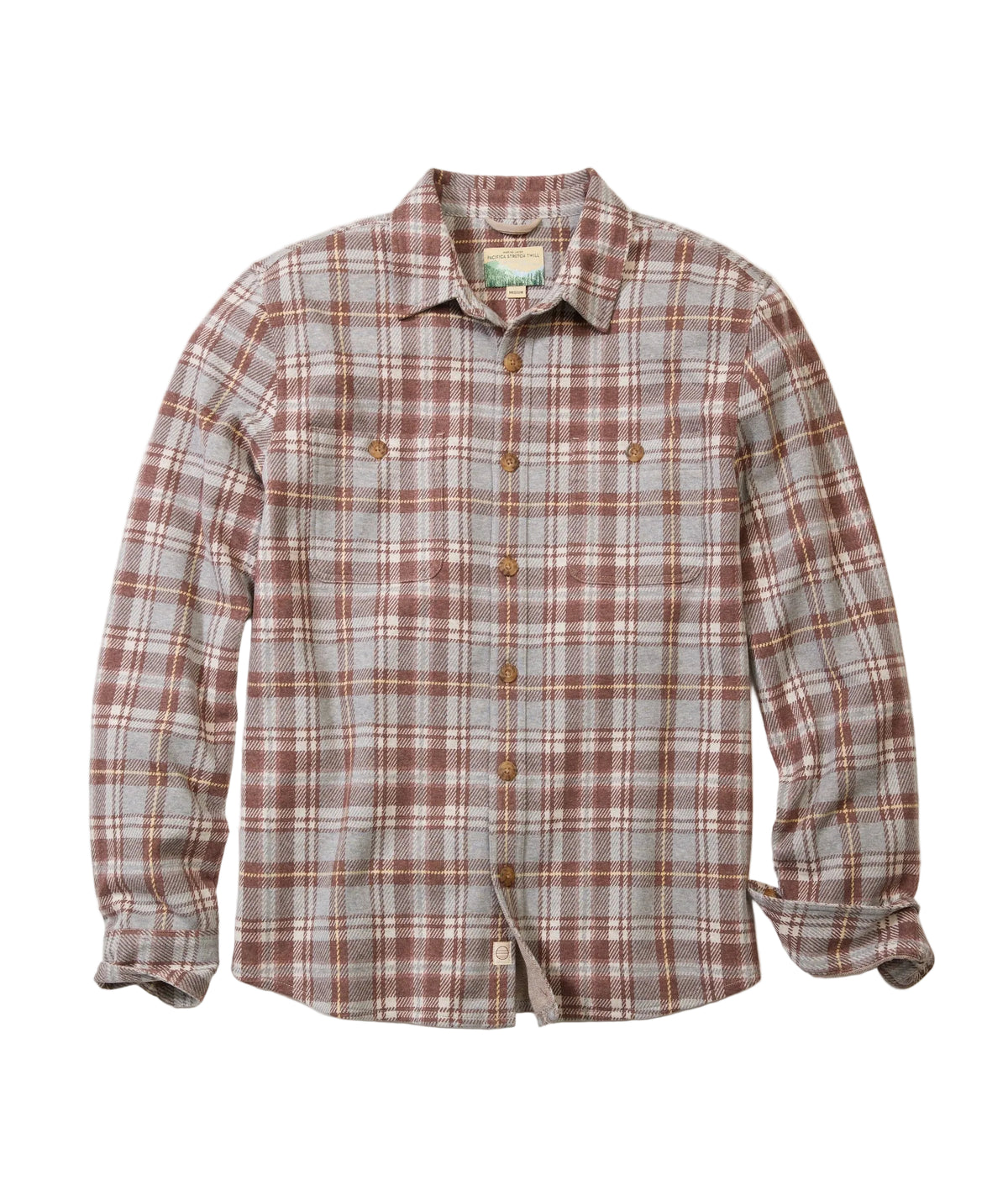 Marine Layer - Pacifica Stretch Twill Shirt - Warm Plaid