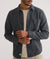 Marine Layer Stretch Twill Overshirt-dark heather grey