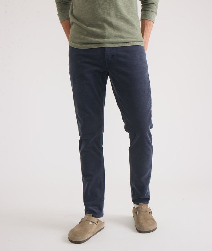 Marine Layer 5-PKT Corduroy Pant-Midnight Navy