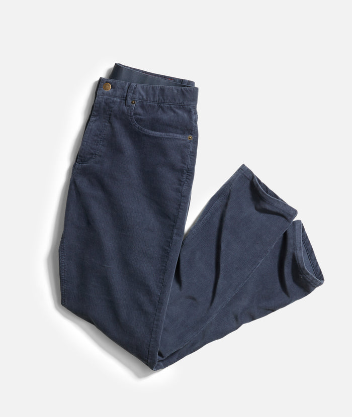 Marine Layer 5-PKT Corduroy Pant-Midnight Navy