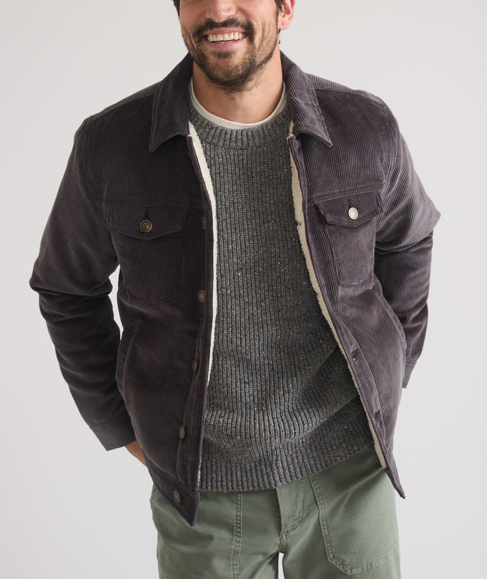 Marine Layer Boise Cord Trucker-faded black