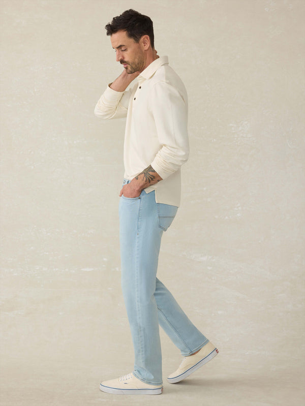 Faherty Stretch Terry Indigo 5 Pocket Pant - Riverbend Wash