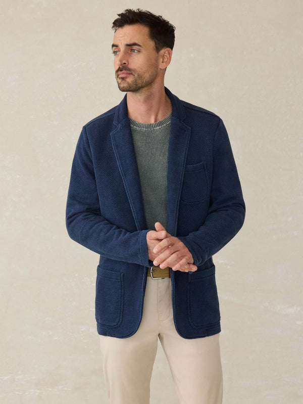 Faherty Inlet Knit Blazer - Hendricks Indigo Wash