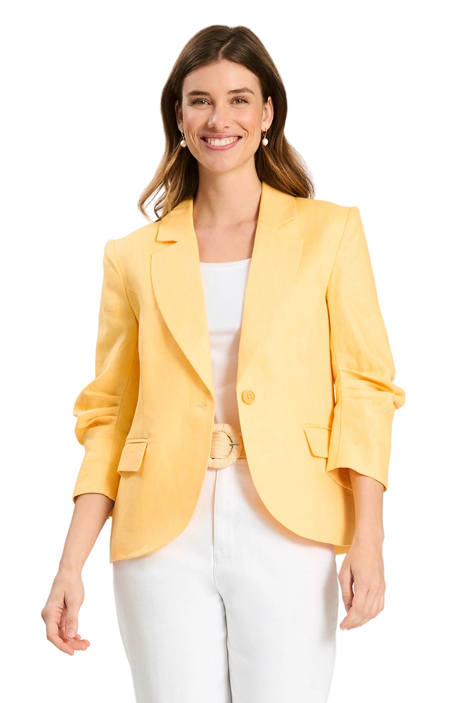 Tyler Boe - Taylor Linen Jacket - Marigold