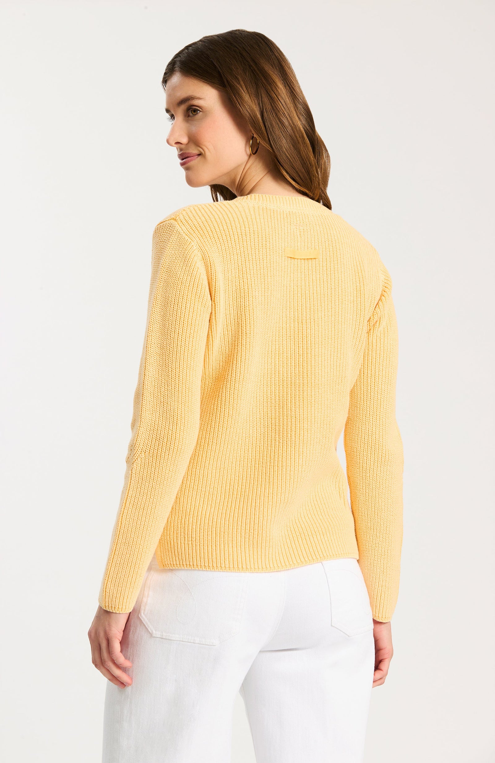 Tyler Boe - Mineral Wash V Neck Sweater - Pale Marigold
