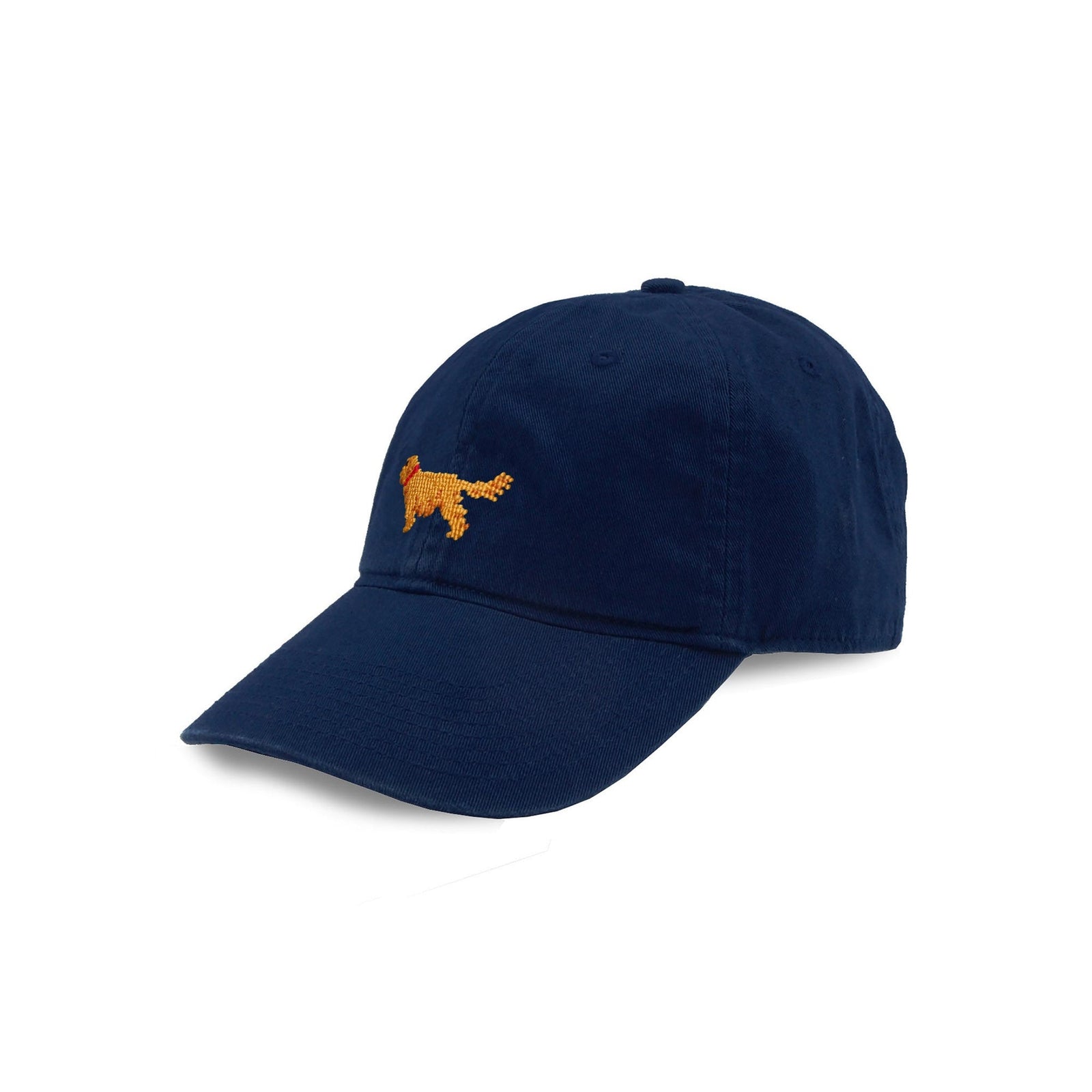 Smathers & Branson Golden Needlepoint Hat - Navy