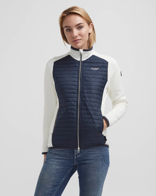 Holebrook Mimmi Full Zip Windproof Off White/Navy