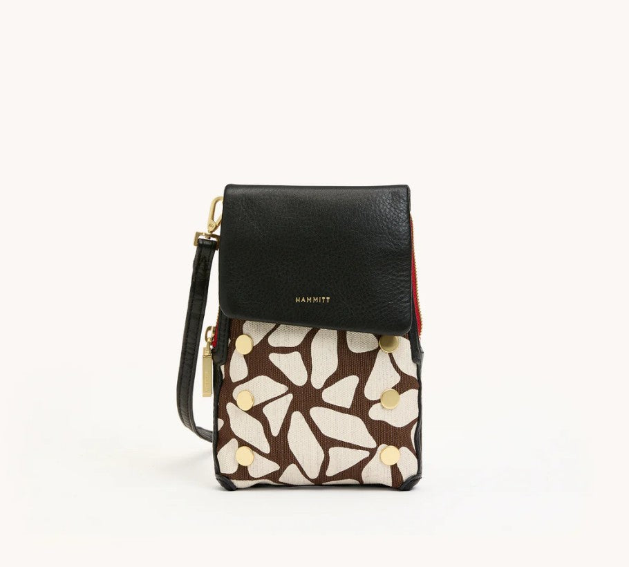Hammitt VIP Mobile Bag Giraffe/Brushed Gold/Red Zipper