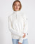 Holebrook Ladies Klara T-Neck Sweater Off White