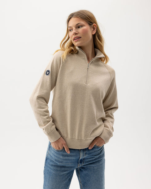 Holebrook Ladies Laura T-Neck Sweater WP Oyster