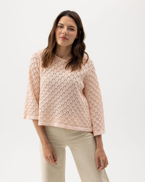 Holebrook Ladies Selma Crew Neck Sweater Pale Pink