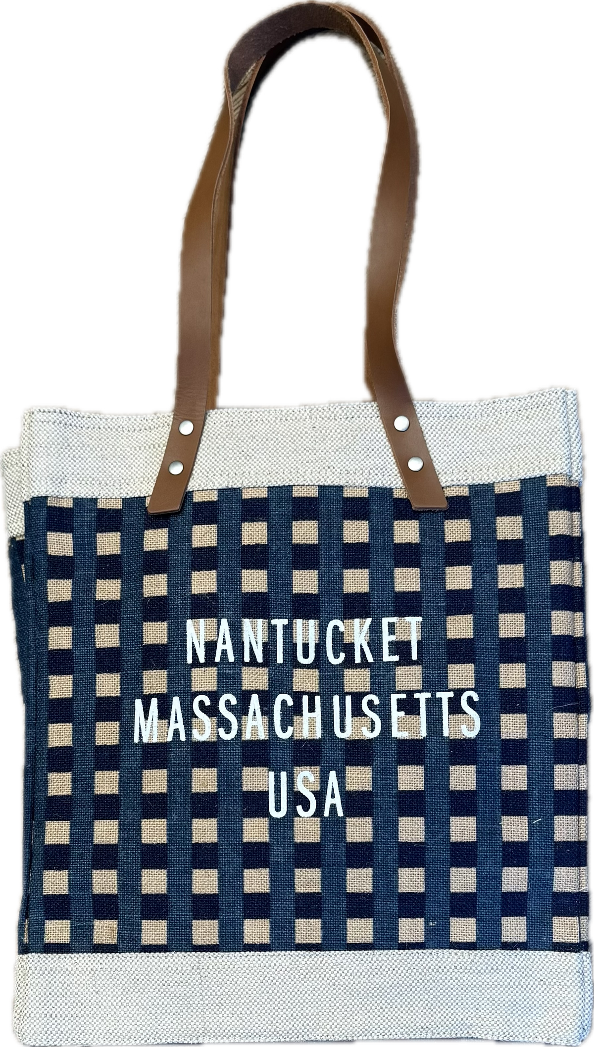 Apolis - Market Bag - Nantucket Massachusetts USA in Gingham Navy