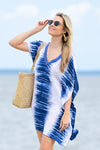 Walker &amp; Wade Goddess Kaftan Tie Dye Short Ocean