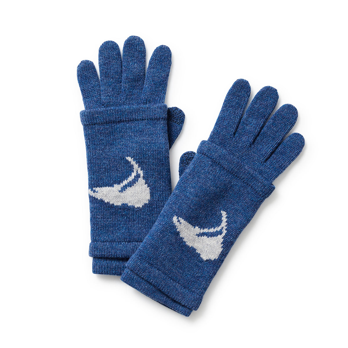 Alashan Ski 3 in 1 Glove Custom Nantucket &quot;ISLAND&quot; Nordic Blue/Heather Grey